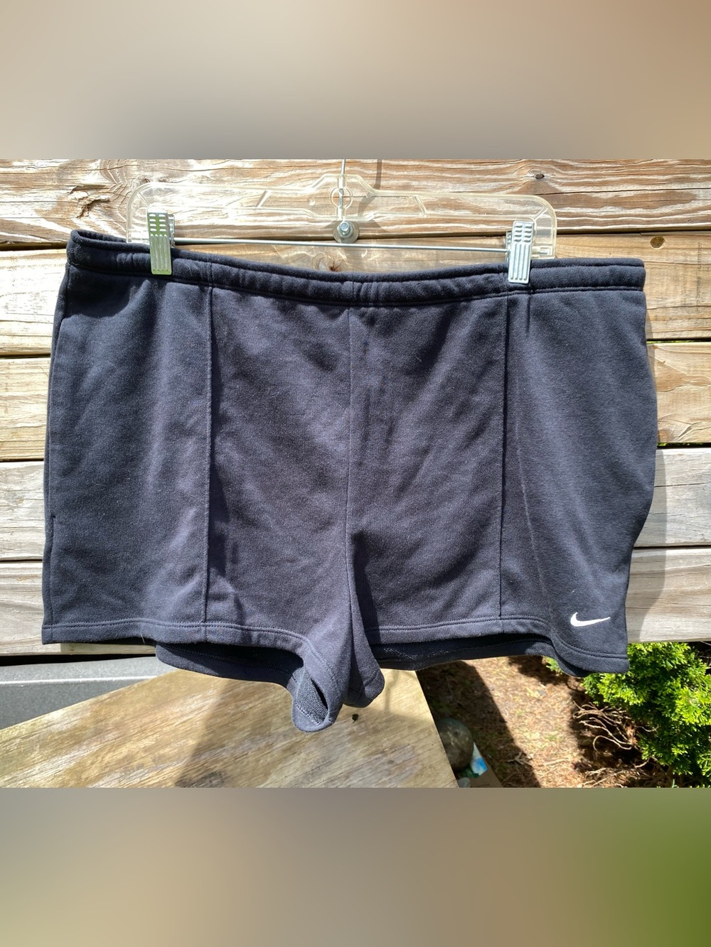 Nike Sportswear High Waisted Chill French Terry Womens Black Shorts Size XL NWT